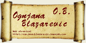 Ognjana Blažarević vizit kartica